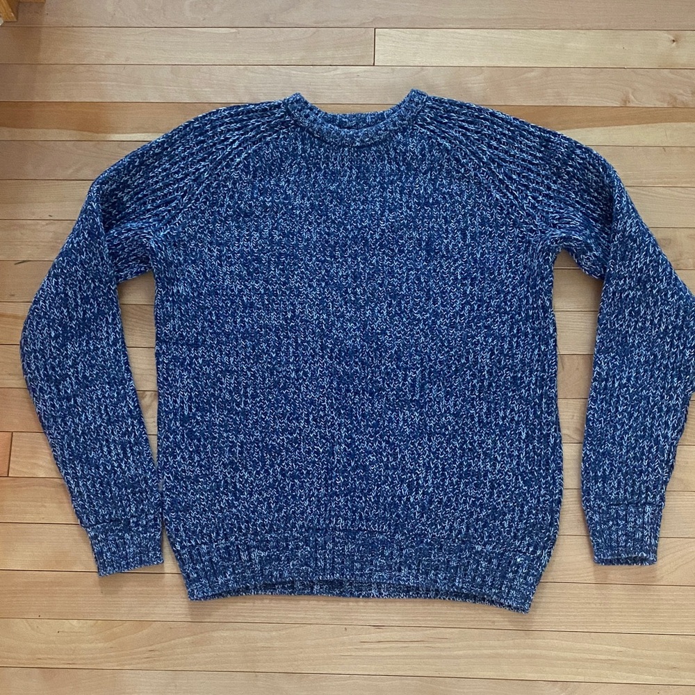 Old Navy Men's Marled Blue Crewneck Sweater